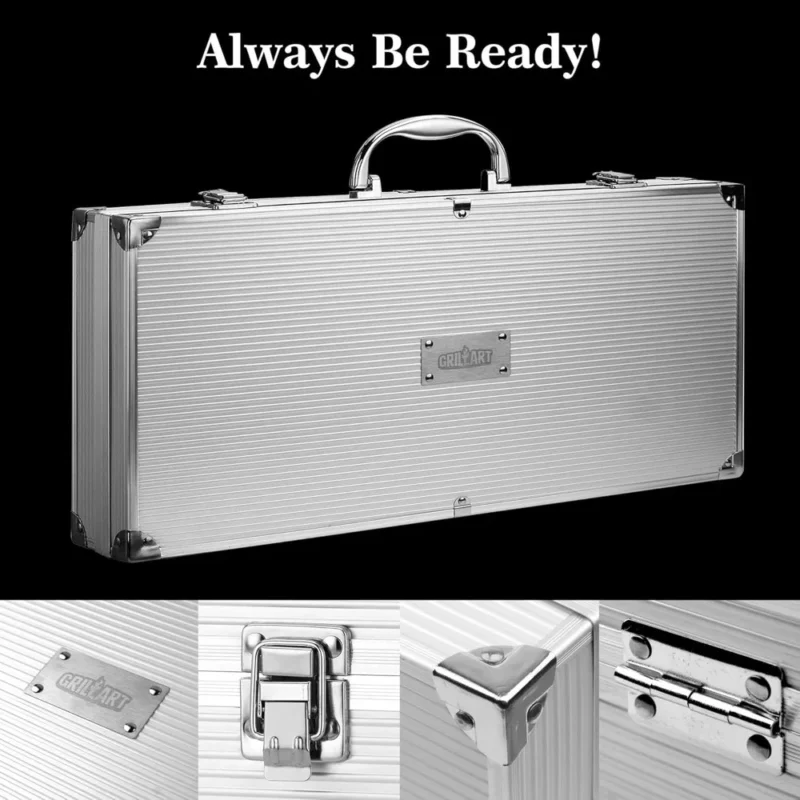 bbq tool set in case