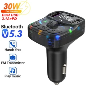 bluetooth car charger fm transmitter