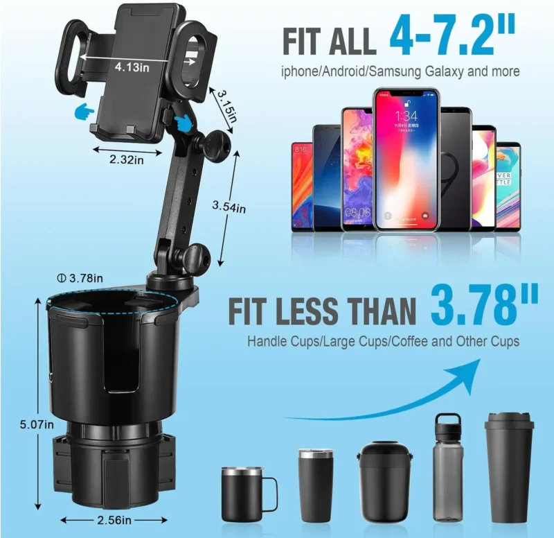 cell phone holder for car cup holder