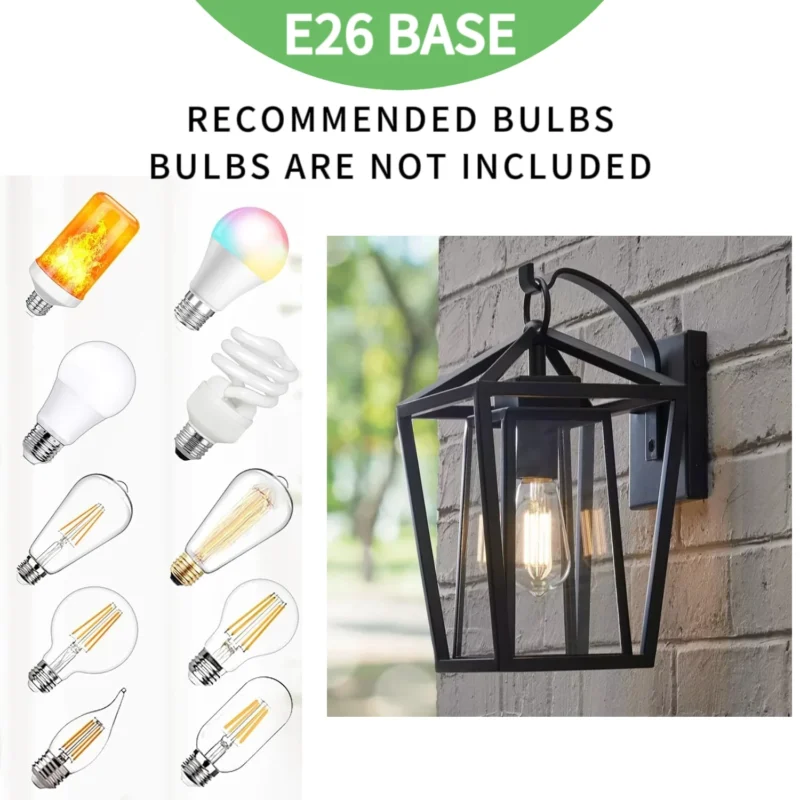 outdoor wall lantern black