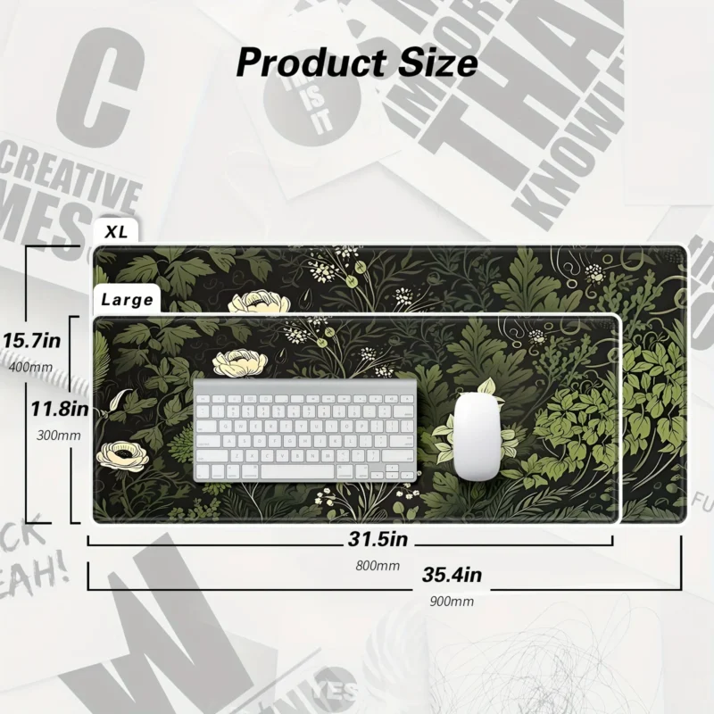 green desk mat
