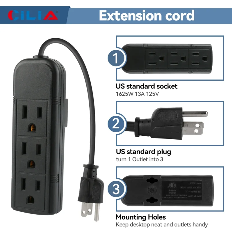 three outlet power strip