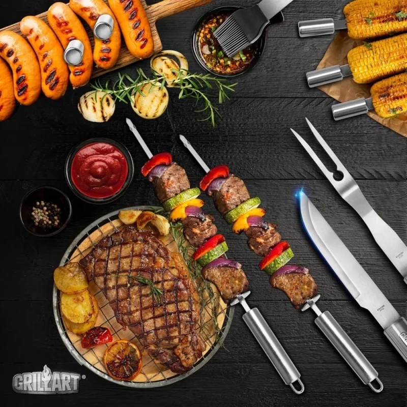 bbq tool set in case