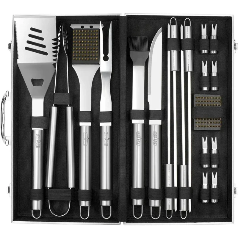 bbq tool set in case