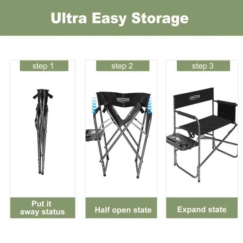 director folding camping chair