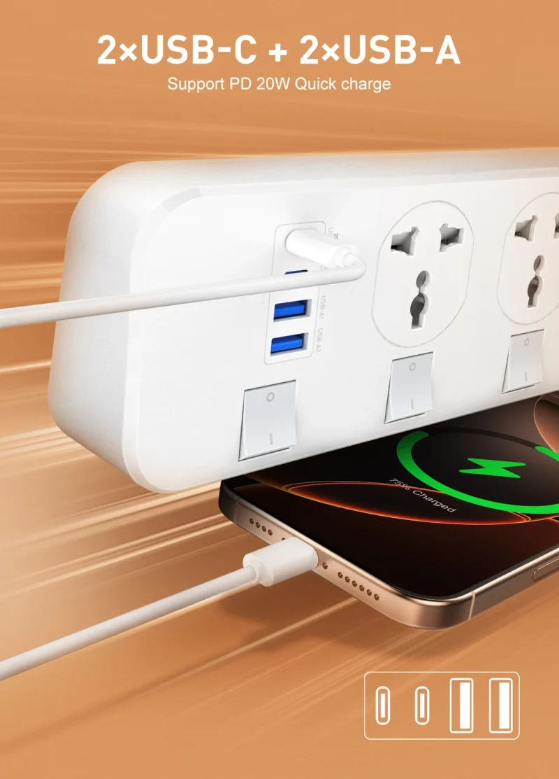 switched power strip