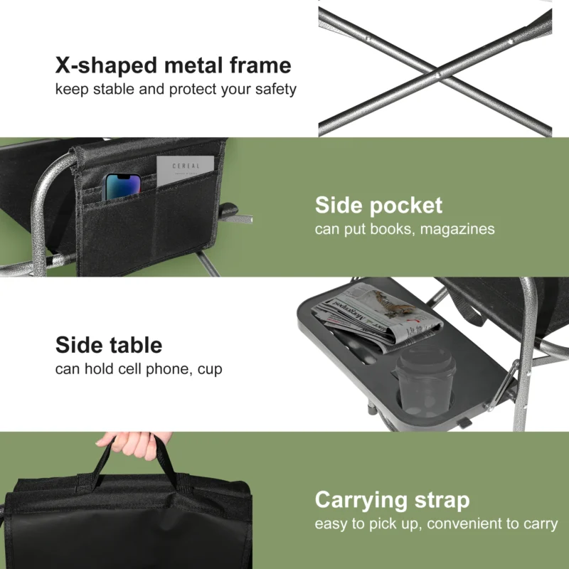 director folding camping chair