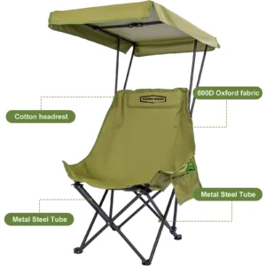 canopy folding camp chair