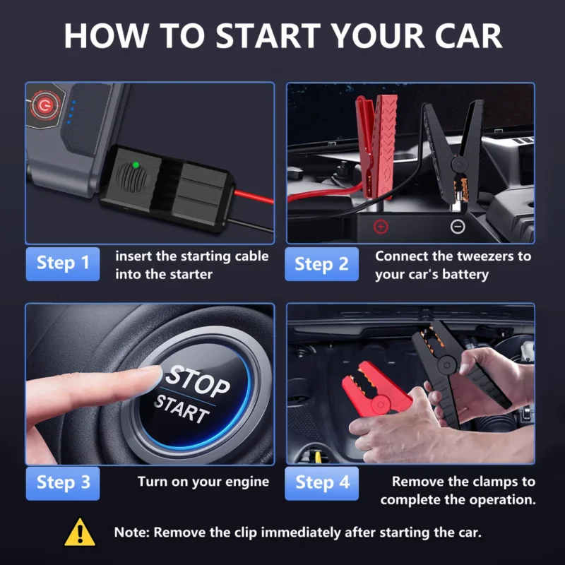 car battery charger and jump starter