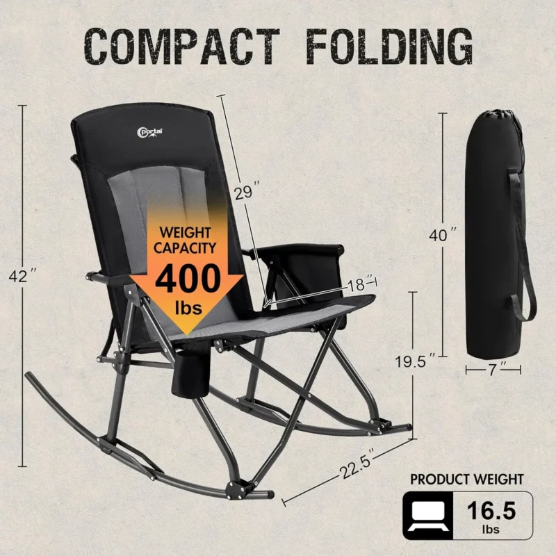 folding rocking camp chair