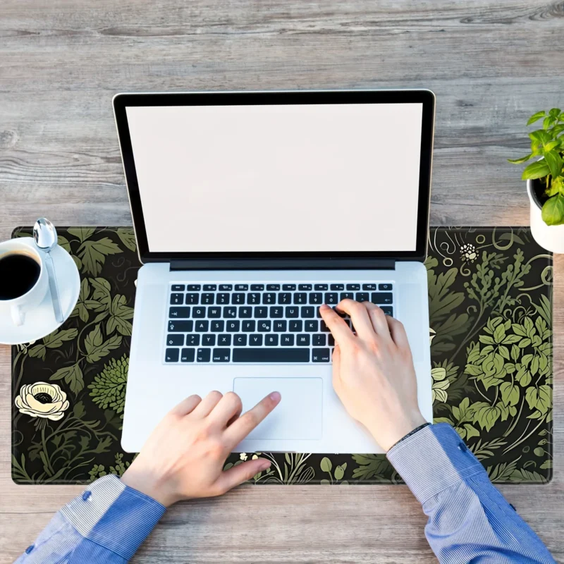 green desk mat