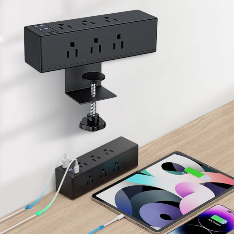 desk mounted power strip