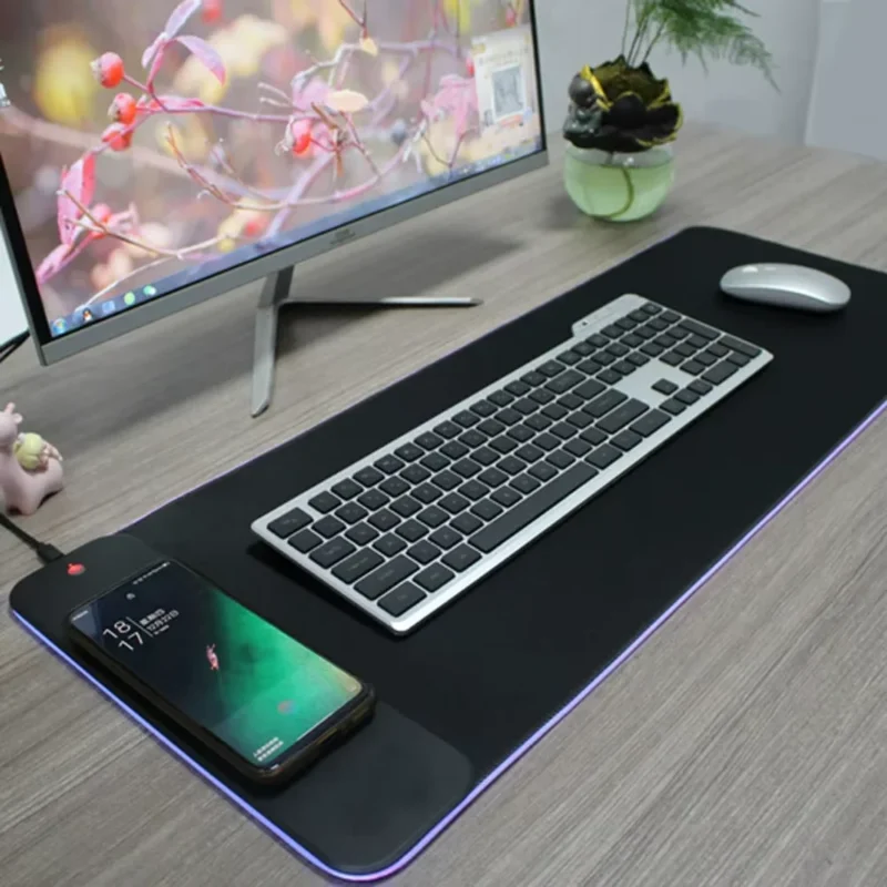 wireless charging desk mat