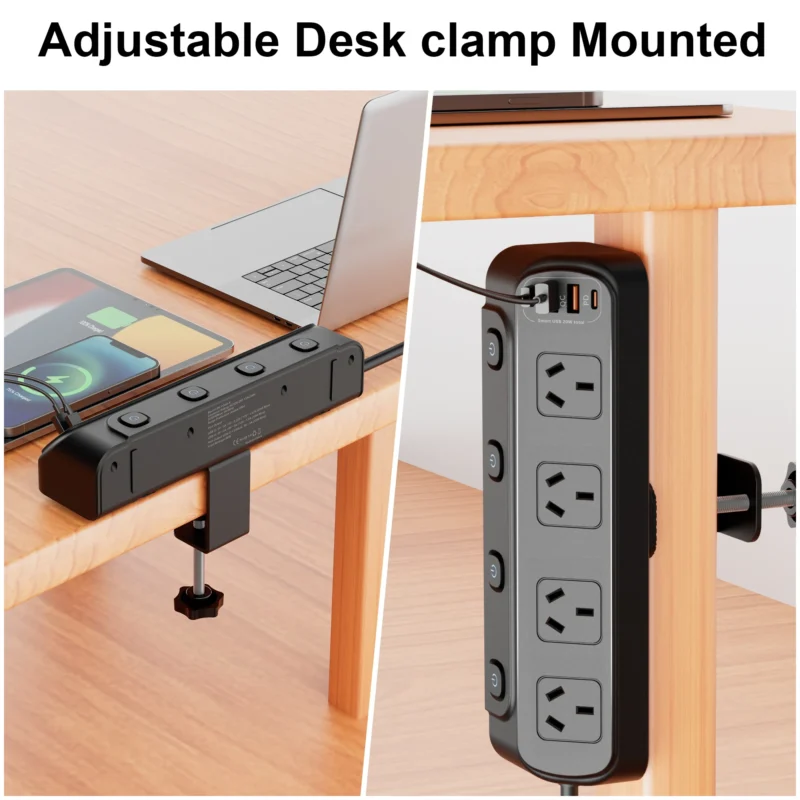 desk mountable power strip