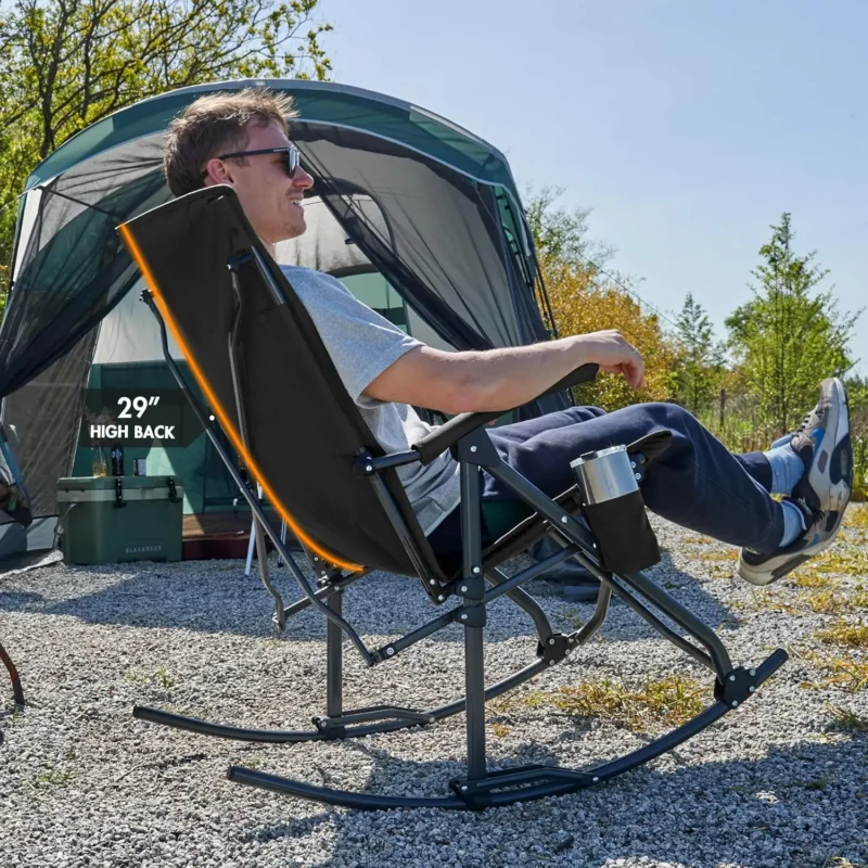 folding rocking camp chair