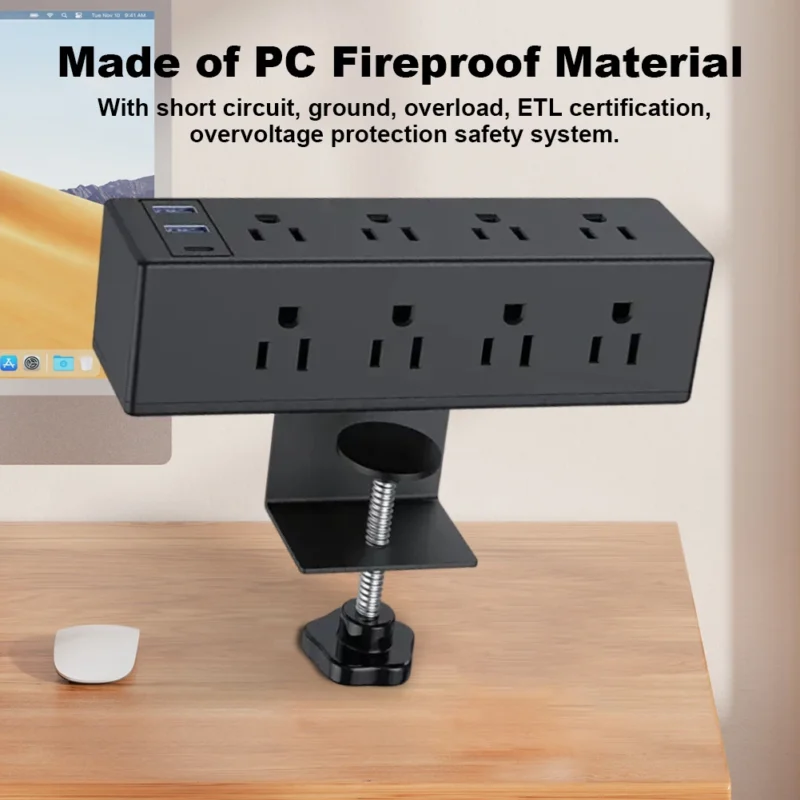 desk mounted power strip