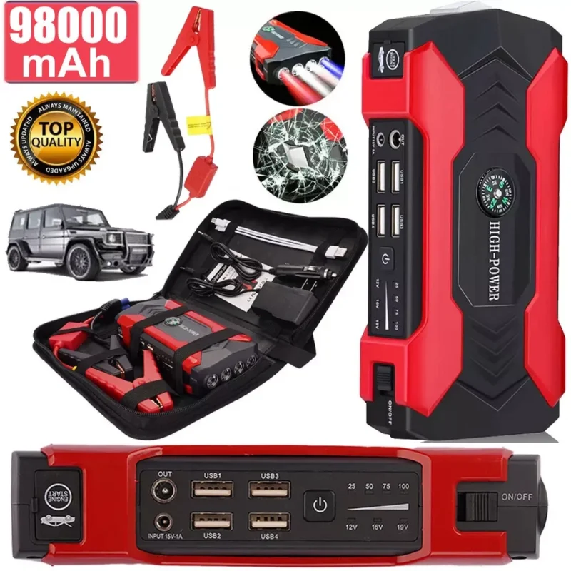 battery charger to jump start car