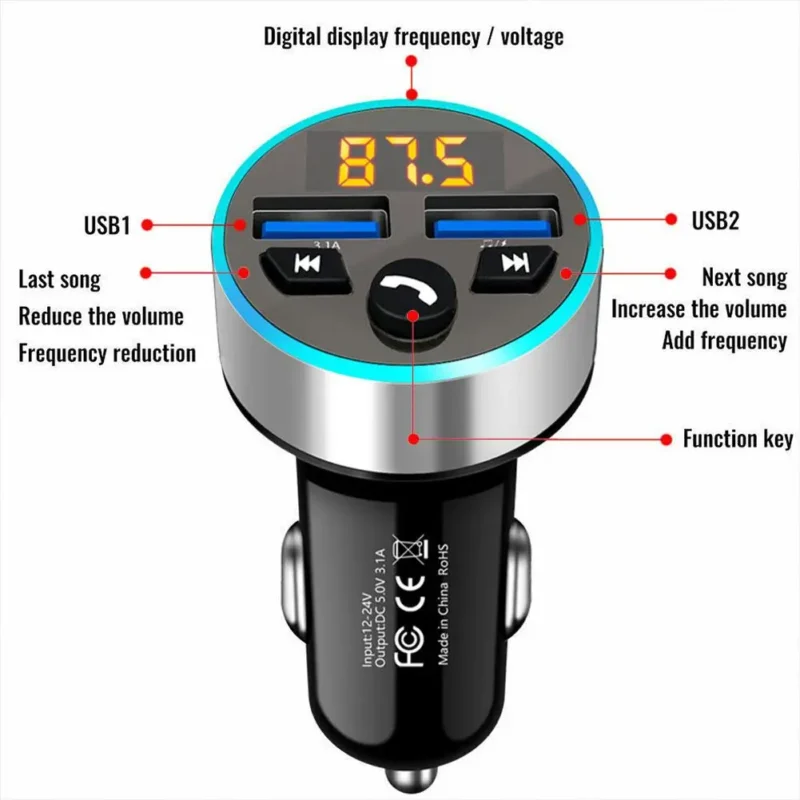fm mini transmitter bluetooth