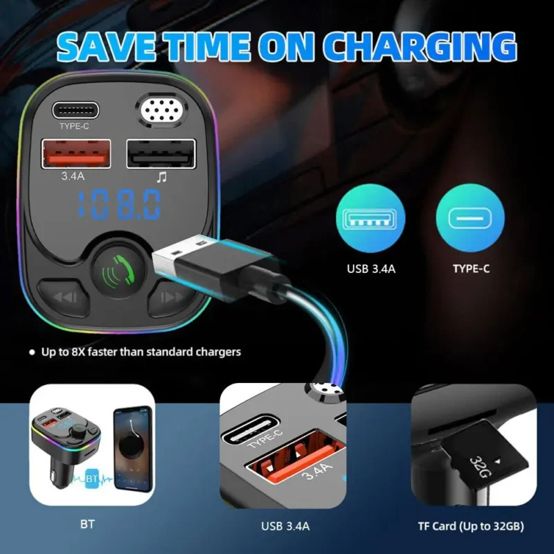 fm transmitter for car bluetooth