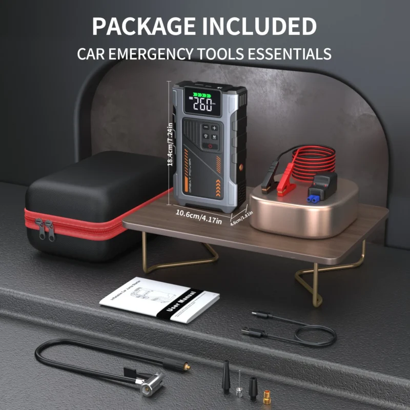 portable car jump starter air compressor