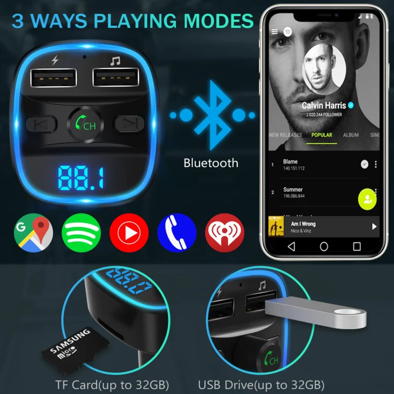 fm transmitter bluetooth car
