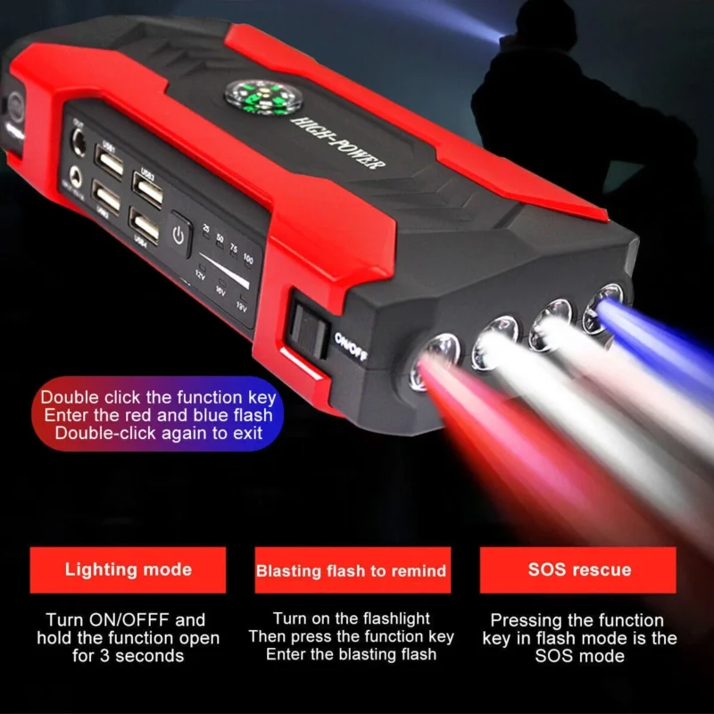 battery charger to jump start car
