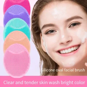 silicone facial cleansing brush