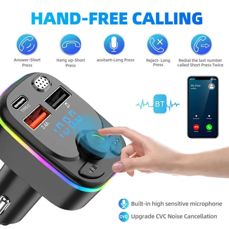 fm transmitter for car bluetooth