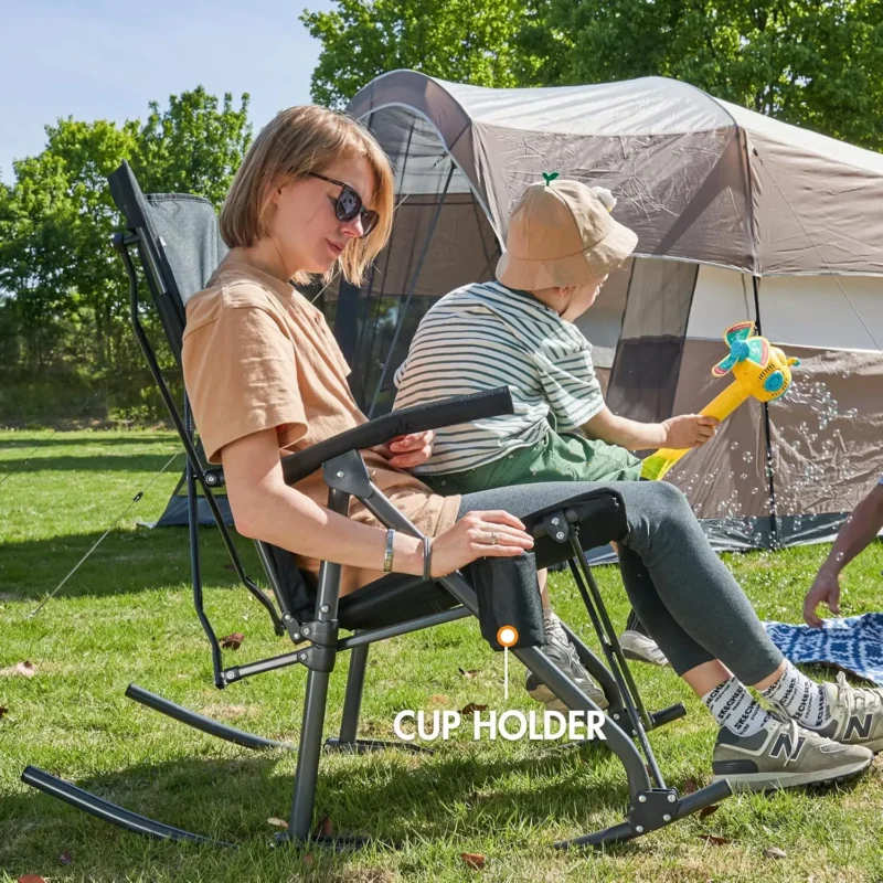 folding rocking camp chair