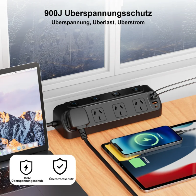 desk mountable power strip