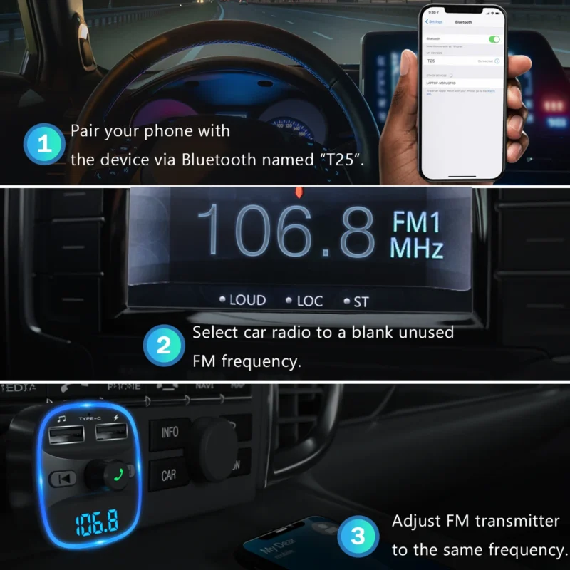 fm transmitter bluetooth car