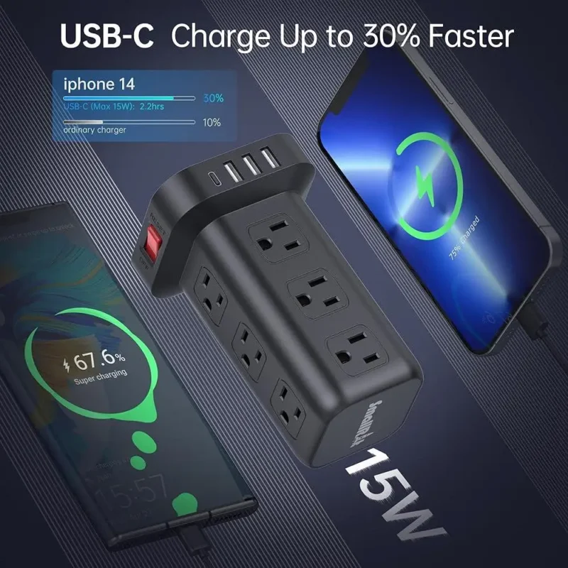 surge protector 10 ft cord