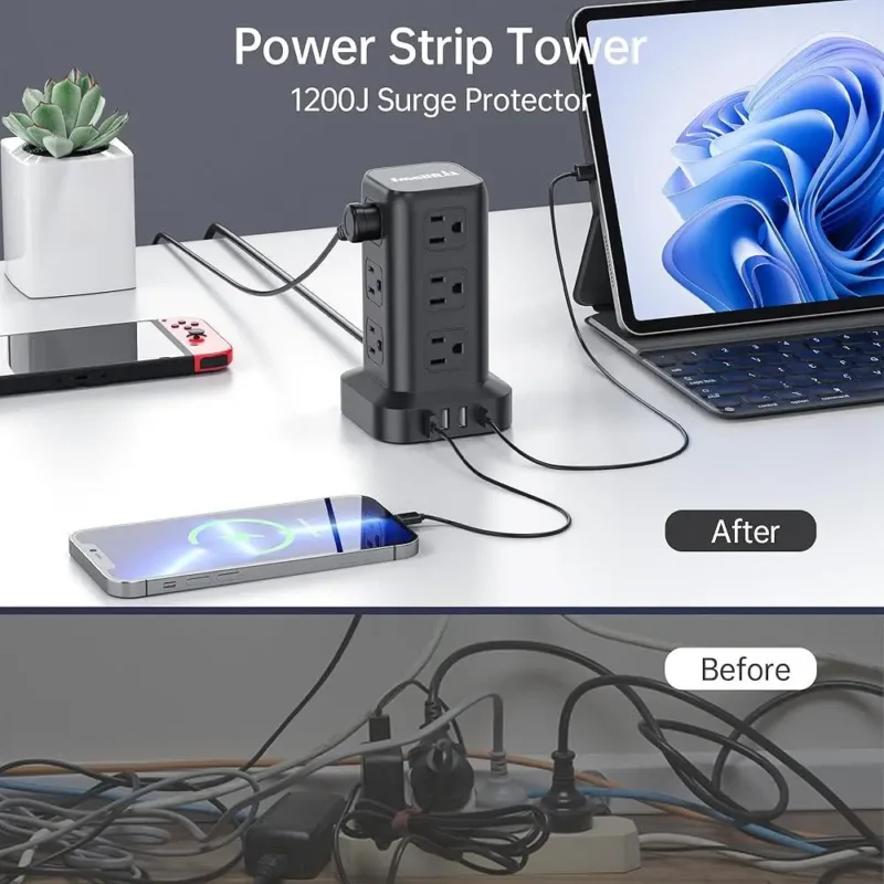 surge protector 10 ft cord
