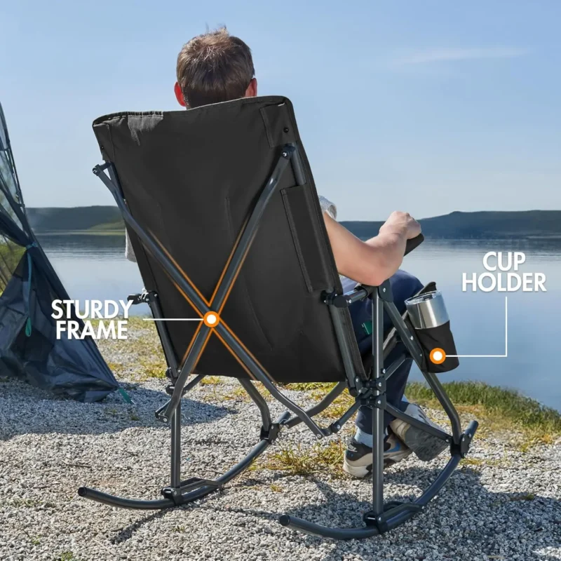 folding rocking camp chair