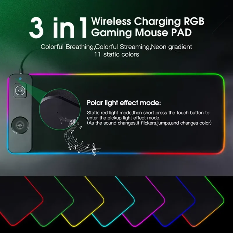 wireless charging desk mat