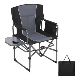 folding camp chair with dide table