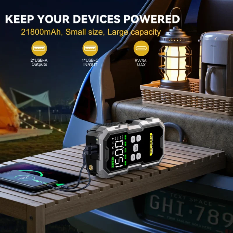 car jump starter and battery charger
