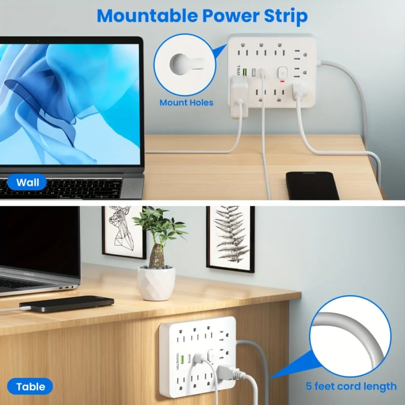 surge protector with long cord
