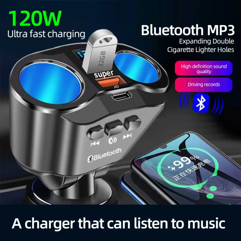 fm transmitter with bluetooth for car