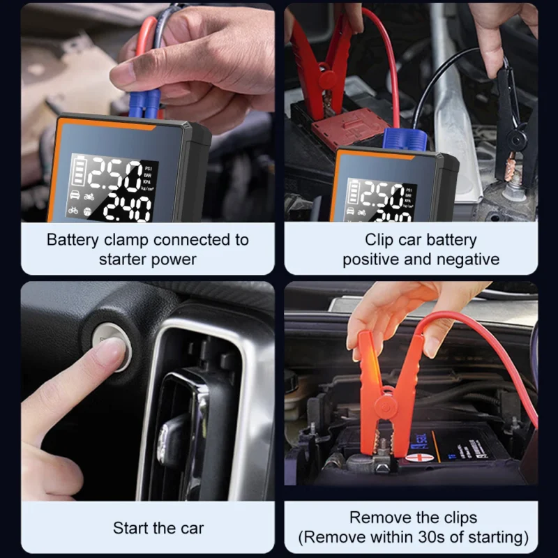 car tire inflator and jump starter