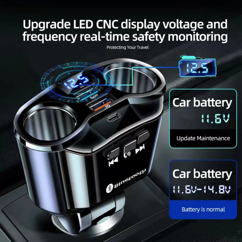 fm transmitter with bluetooth for car