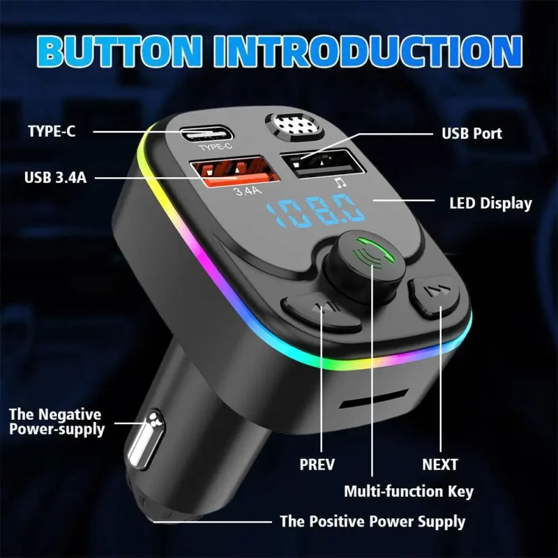 fm transmitter for car bluetooth