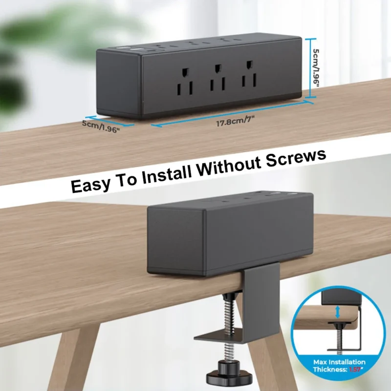 desk mounted power strip