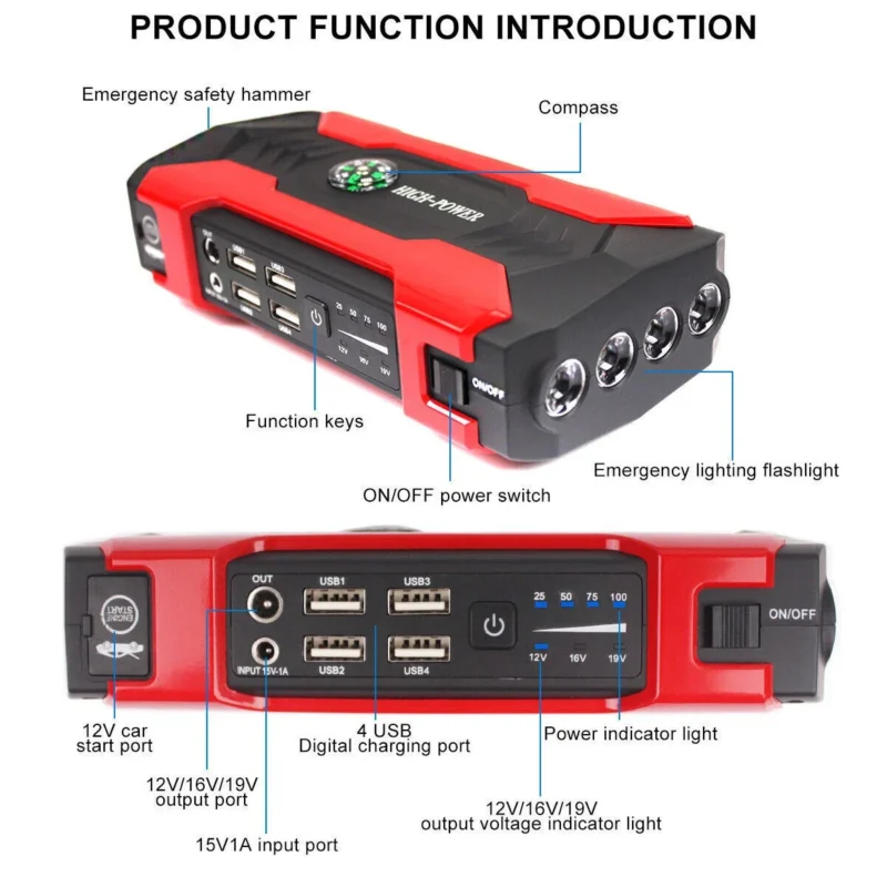 battery charger to jump start car